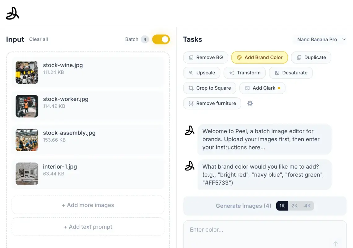 Batch image processing