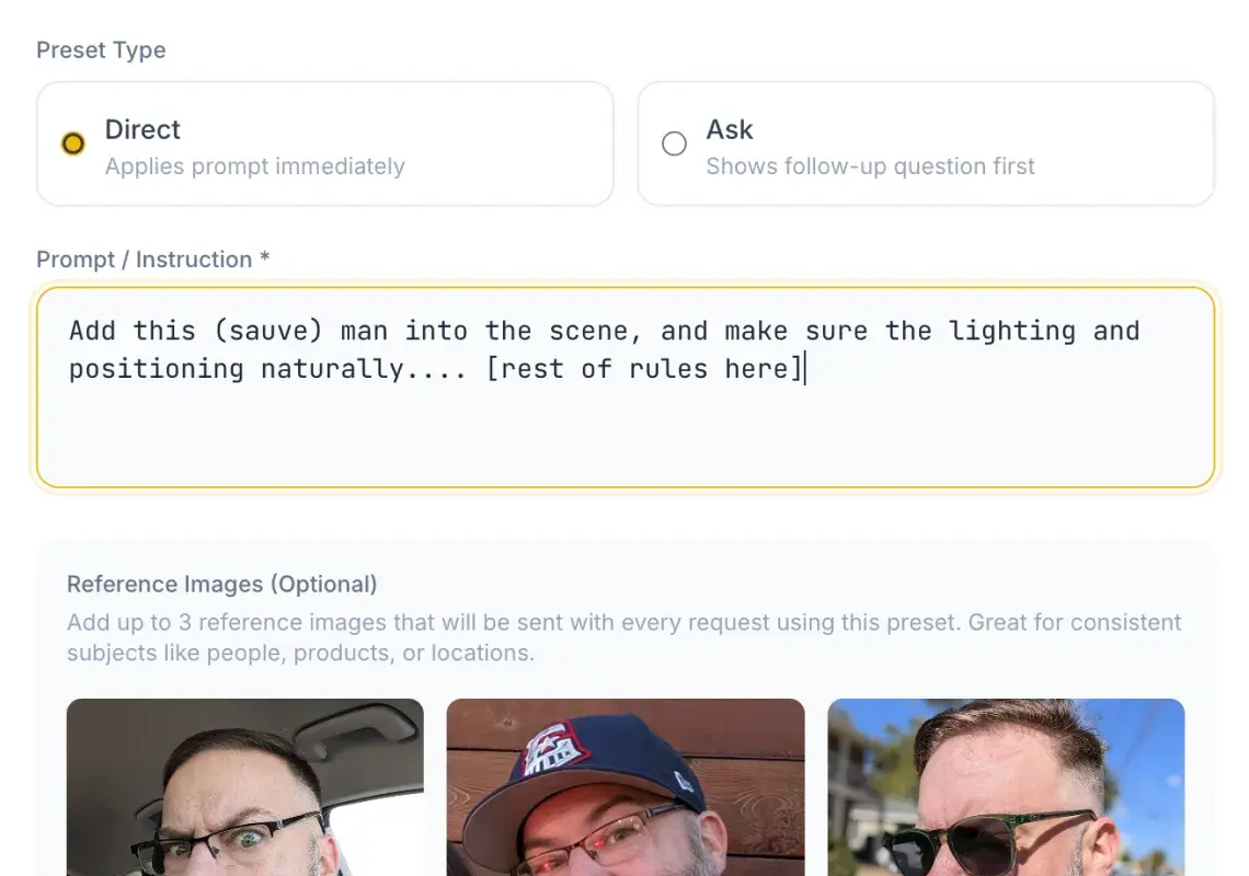 Picture perfect presets